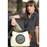 The Tweed Manor Tote:  Hunter/Jumper Ivory/Black