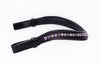 #111 Leather Browband in Crystal/Lavender/Purple Single Row "U" Shaped Design