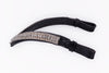 #101 Leather Browband "V" Crystal Design