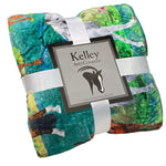 Tropical Horses Throw Blanket