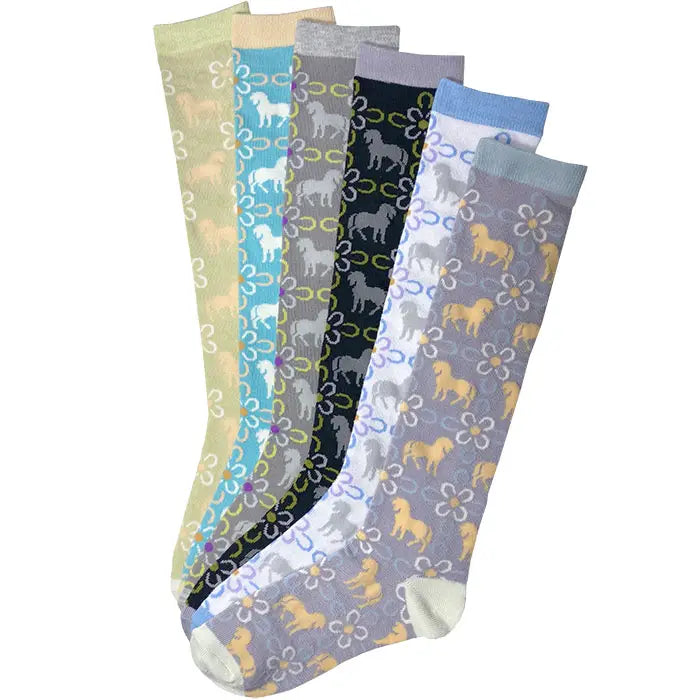 Horseshoe Blossoms Adult Tall Socks