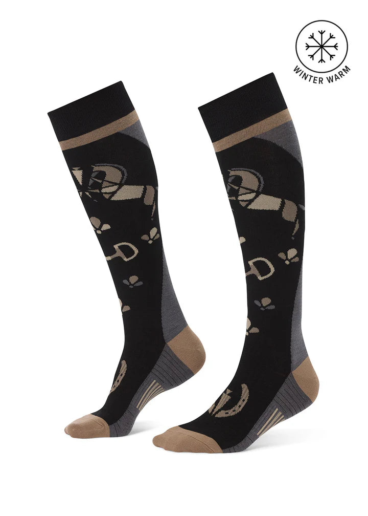 KERRITS Kids Happy Horse Wool Knee-Hi Socks