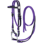 King Series Nylon Pony Browband Bridle with Leather Overlay