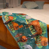 Tropical Horses Throw Blanket
