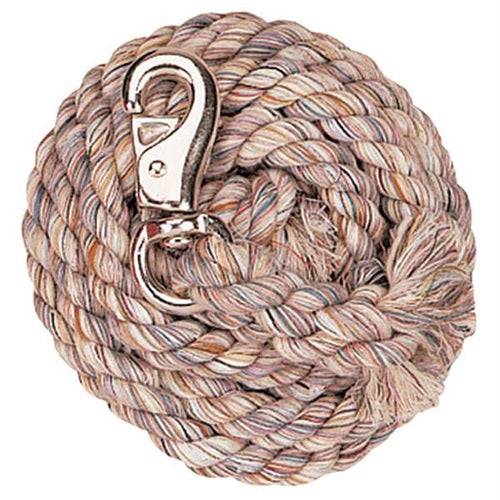 Multi-Colored Cotton Lead Rope with Nickel Plated Bull Snap