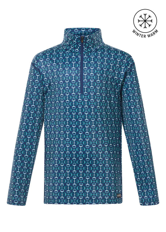 KERRITS Kids First Level Quarter Zip Stretch Fleece Tech Top