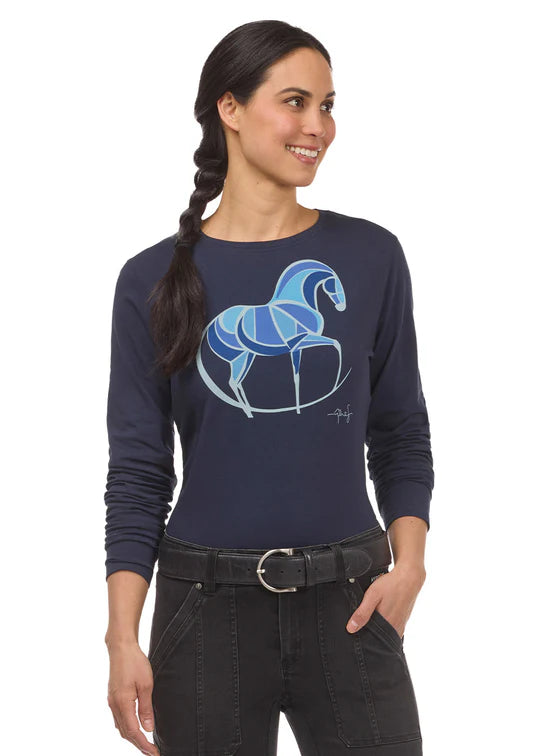 KERRITS Mosaic Horse Long Sleeve Tee