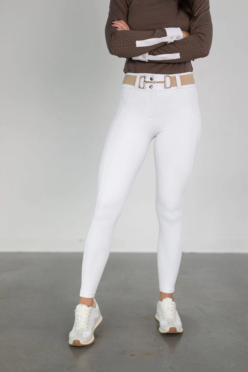 Free Ride LUX Zip Breeches - Knee Patch – Lauras-Saddlery
