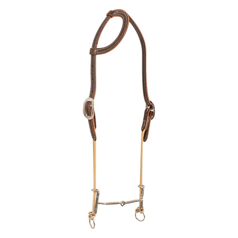 Classic Loomis SE Headstall and Draw Gag Bit with Smooth Bar