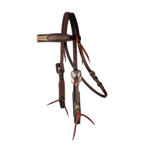 Professional's Choice Chocolate Arrowhead Browband Headstall