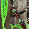 Rodeo Drive Fox Tail Tooled Lariat & Leather Combo Halter