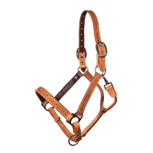 Professional's Choice Leather Floral Rough Out Halter