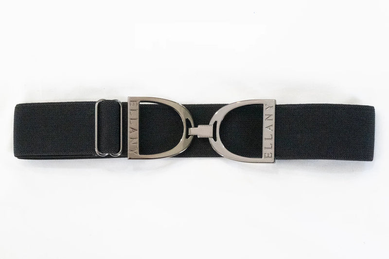 ELLANY - 1.5" Gunmetal Stirrup Elastic Belt