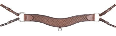 4-inch Steer Roper Breastcollar, Wrapped with Quilted Tooling