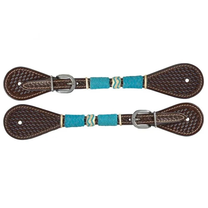 Ladies Turquoise Round Up Spur Straps