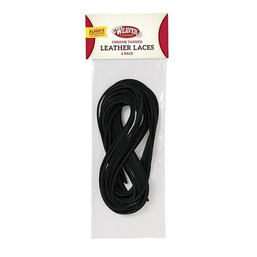 Leather Lace Pack, Black 1/8" x 72"