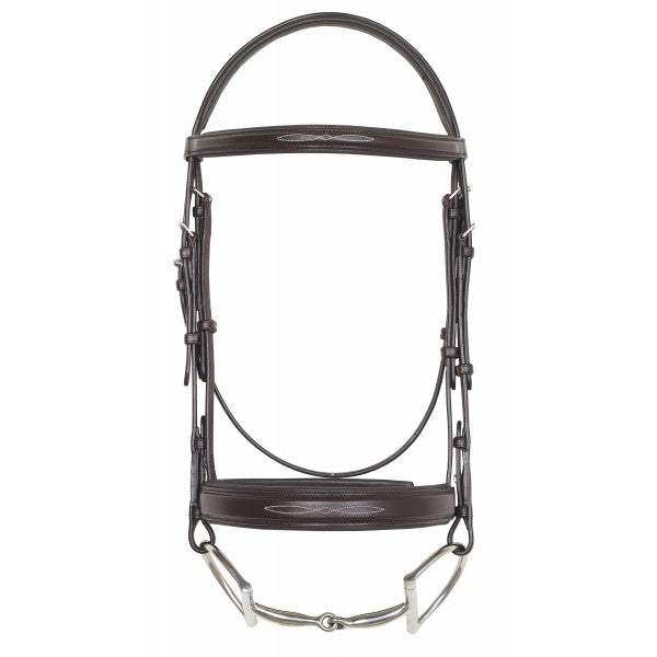Camelot Fancy Stitched Wide Noseband Comfort Padded Snaffle Bridle