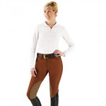 Ladies EuroWeave DX Taylored Front Zip Knee Patch Euro Seat Breeches