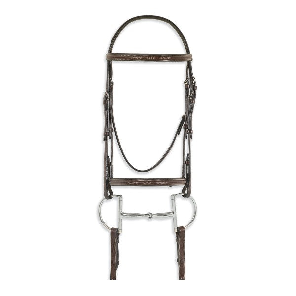 Ovation Classic Collection - Raised Comfort Crown Paded Bridle With Laced Reins.