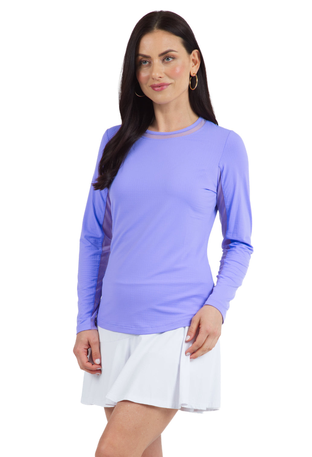 IBKUL Long Sleeve Crew Neck with Mesh