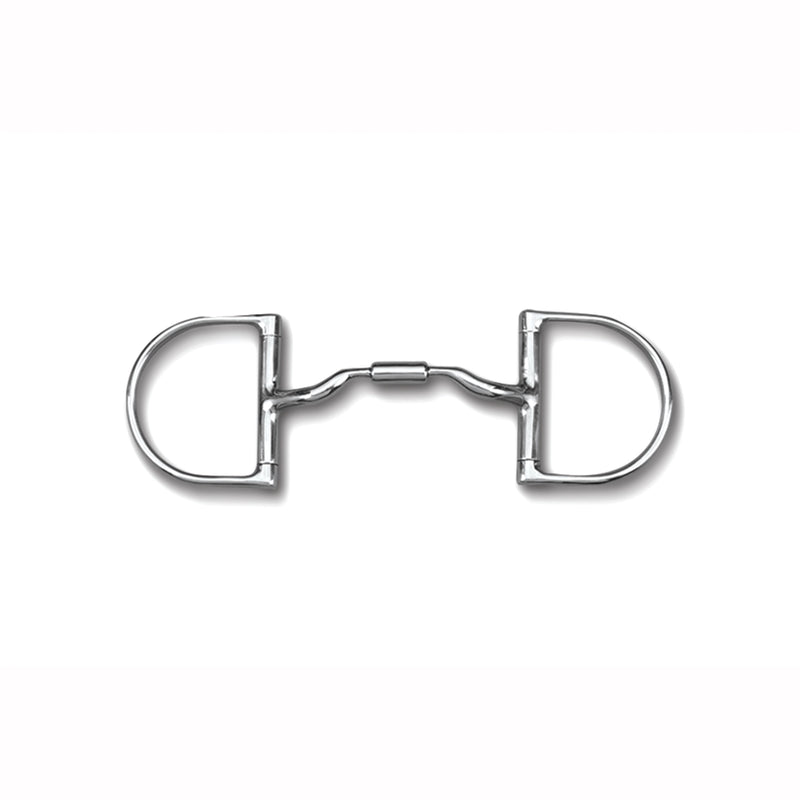 Myler 3 3/8" Medium Dee without Hooks Low Port Comfort Snaffle MB 04