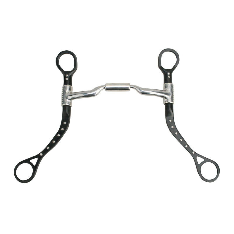 Myler MBB Black Steel Flat Shank with Low Port Comfort Snaffle MB 04