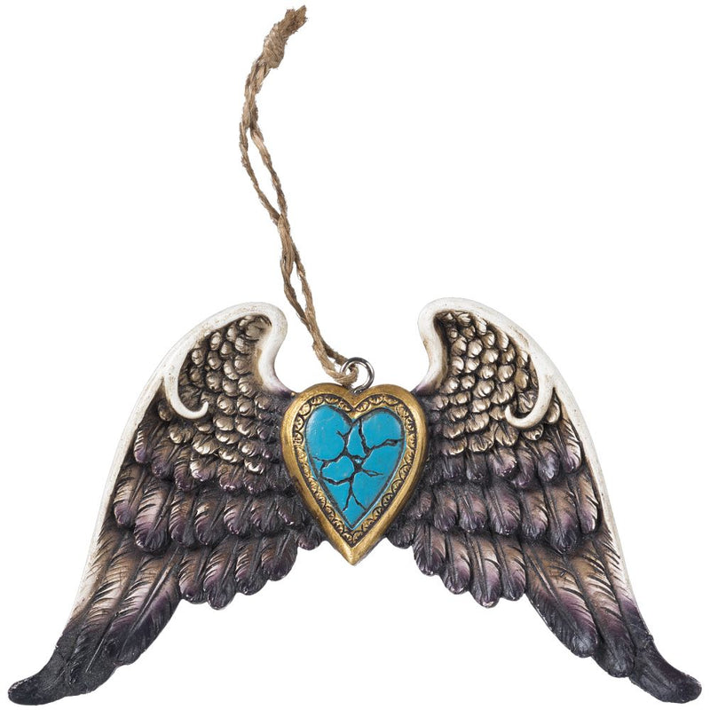 Rustic Wings and Heart Ornament