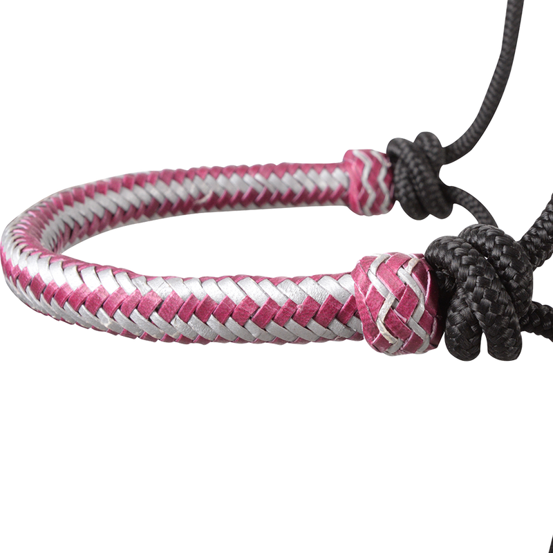 Braided Rawhide Rope Halter with Lead