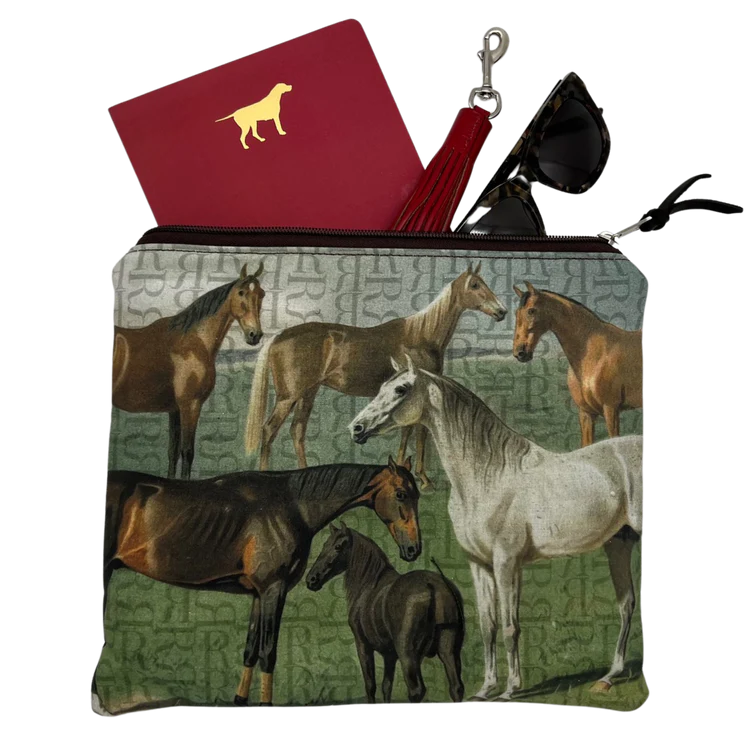 Victorian Lithograph Horse Small Pouch
